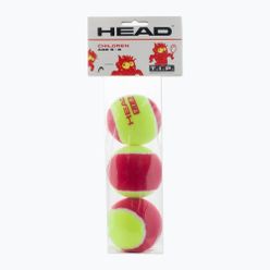 Gyermek teniszlabda készlet 3 db. HEAD 3B Fejcsúcs Piros Sárga 578113