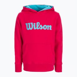 Wilson gyermek tenisz pulóver Script Cotton PO Hoody rózsaszín WRA769221