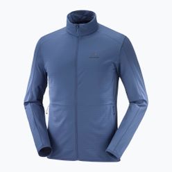 Férfi Salomon Outrack Full Zip Mid fleece pulóver kék LC1711400