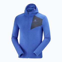 Férfi Salomon Outline FZ Hoodie fleece pulóver kék LC1787900