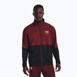 Under Armour Pique Track férfi edzőpulóver fekete és gesztenyebarna 1366202