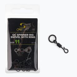 Carp Spirit Spinner Rig Swivel + Gyűrű fekete ACS290022