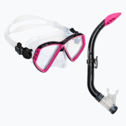 Aqualung Cub Combo gyermek snorkel készlet maszk + snorkel fekete/rózsaszín SC3990002