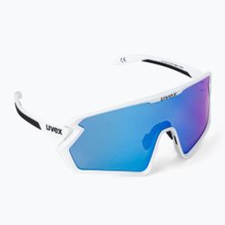 UVEX Sportstyle 231 2.0 fehér matt/tükörkék kerékpáros szemüveg 53/3/026/8806
