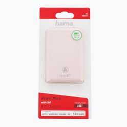 Powerbank Hama Slim 5HD Power Pack 5000 mAh rózsaszín 1883130000