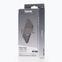 Powerbank Hama Fabric 10 Power Pack 10000 mAh szürke 1872570000