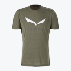 Férfi Salewa Solidlogo Dry khaki trekking póló 00-0000027018