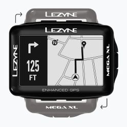LEZYNE MEGA XL GPS HRSC Töltött kerékpárszámláló készlet fekete LZN-1-GPS-MEGAXL-V204-HS