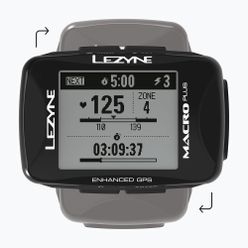 Kerékpárszámláló lámpával LEZYNE MACRO PLUS GPS SMART LOADED készlet fekete LZN-1-GPS-MACRO-V104-SL