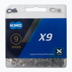 KMC X9 kerékpár lánc 114 láncszem 9rz ezüst BX09NP114