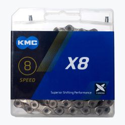 KMC X8 114 láncszem 8rz lánc ezüst BX08NP114