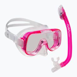 TUSA Gyermek búvárszett maszk + snorkel MINI-KLEIO rózsaszín UC-2022P