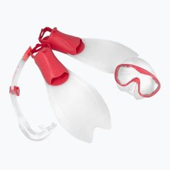 Speedo Glide Junior Scuba snorkel készlet gyermek maszk + uszony + snorkel tiszta piros