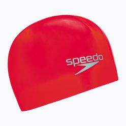 Speedo Plain Moulded Silicone gyermek úszósapka piros 68-709900004