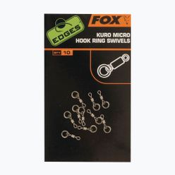 Fox Edges Kuro Micro Hook Ring Carp Swivels ezüst CAC586