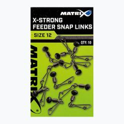 Matrix X-Strong Feeder Snap Links 10 db ezüst GAC373