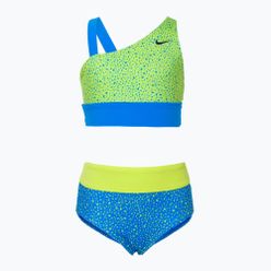 Gyermek kétrészes fürdőruha Nike Water Dots aszimmetrikus bikini kék NESSC725