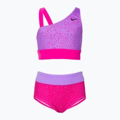 Nike Water Dots Aszimmetrikus gyermek kétrészes bikini rózsaszín NESSC725