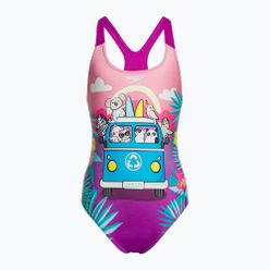 Speedo Digitális nyomtatott egyrészes gyermek fürdőruha rózsaszín-lila 8-0797015162