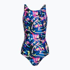 Speedo Digital Allover Leaderback gyermek egyrészes fürdőruha kék/fekete 8-1237714743