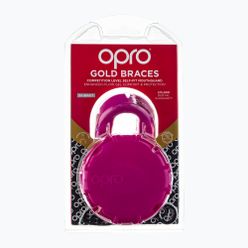 Fogszabályzó állkapocsvédő Opro Gold Braces rózsaszín