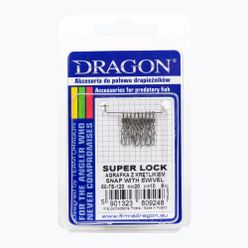 Dragon Super Lock 10 darabos ezüst forgó biztosítótű PDF-50-75-120
