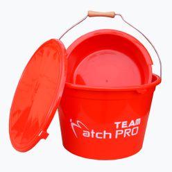 MatchPro horgászvödör tállal és fedéllel piros 910943