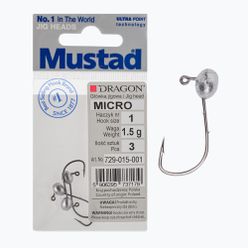 Mustad Micro 3 tűs jigfej méret 1 ezüst PDF-729-015-001