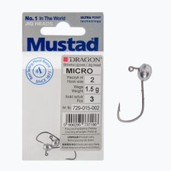 Mustad Micro 3 darabos jigfej 2-es méret ezüst PDF-729-015-002