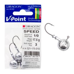 Dragon V-Point Speed jig fej 17.5g 3db fekete PDF-521-175-010