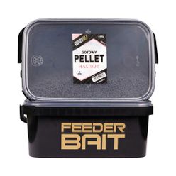 Feeder Bait Halibut Ready pellet 2 mm-es fekete színű, vödörben FB28-3
