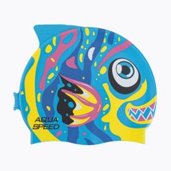 AQUA-SPEED Zoo Fish 01 kék/sárga úszósapka 115