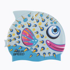 AQUA-SPEED Zoo Fish 02 úszósapka fehér-kék 115