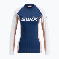 Női Swix Racex Bodyw kék-fehér termál póló 40816-75400-S