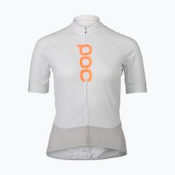 Női kerékpáros mez POC Essential Road Logo hydrogen white/granite grey