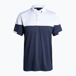 Férfi Peak Performance Player Block golf póló póló tengerészkék és fehér G77181070