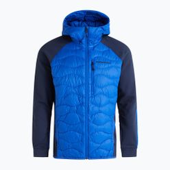 Férfi Peak Performance Helium Down hibrid kapucnis kabát kék G77855110