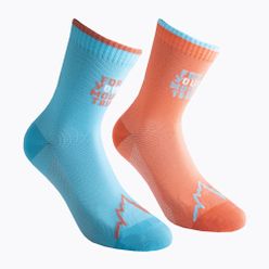 LaSportiva For Your Mountain kék-narancs futózokni 69R402602