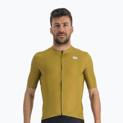 Férfi kerékpáros mez Sportful Checkmate sárga 1122035