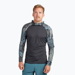 Férfi Dakine Hd Snug Fit Rashguard úszópóló kapucnis póló fekete/szürke DKA363M0004