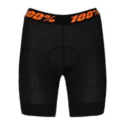 Női kerékpáros boxeralsó béléssel 100% Crux Liner fekete STO-49902-001-10