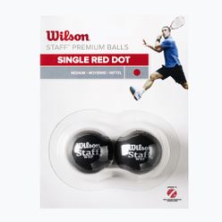 Wilson Squash Staff Squash 2 labda Red Dot fekete WRT617700+