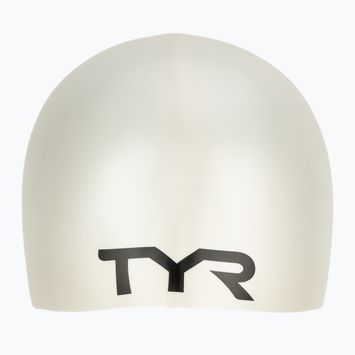 Gyermek úszósapka TYR Wrinkle-Free Silicone fehér