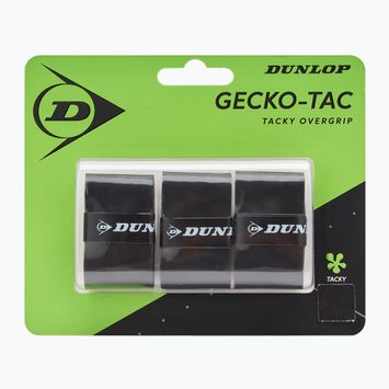 Dunlop Gecko-Tac Overgrip squash ütőfólia 3 db fekete.