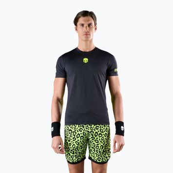 Férfi HYDROGEN Panther Tech Tee fekete/sárga tenisz póló