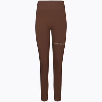 Női leggings Gym Glamour push up csokoládé barna 370