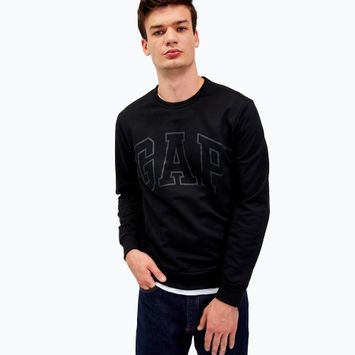 Férfi pulóver GAP Logo Crewneck black