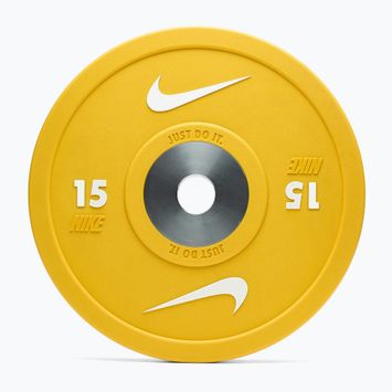 Bumperes súlyzótárcsa Nike Strength Pro Urethane Bumper Plates 15 kg yellow/white