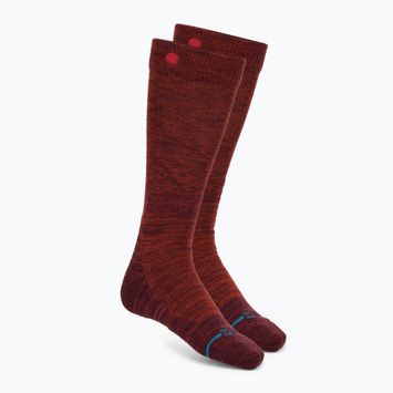 Stance Traveleer Mid Wool Snow rozsda sí zokni
