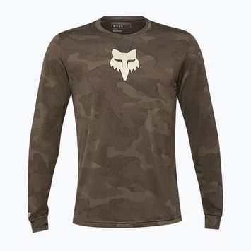 Férfi kerékpáros hosszú ujjú Fox Racing Ranger Tru Dri kosz barna